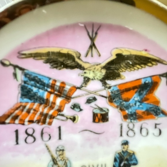 Vintage 1861-1865 Civil War Centennial Plate 4 1/2' Plate - Picture 3 of 7